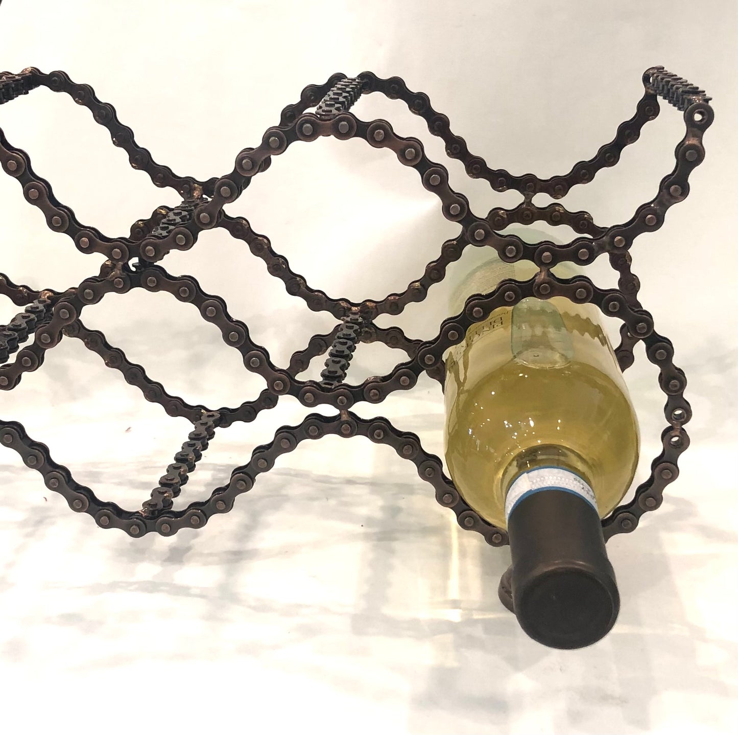 Bike Chain Wine Rack