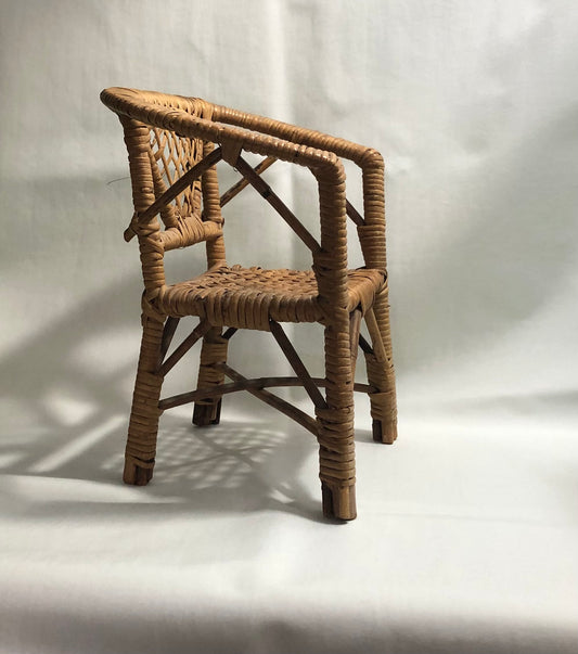 Vintage Miniature Rattan Chair
