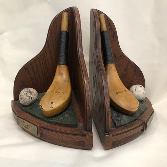 Bookends, Vintage Golfer with Clubs