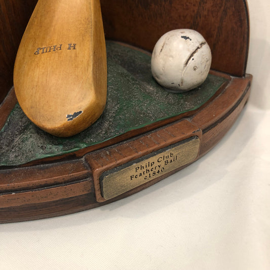Bookends, Vintage Golfer with Clubs