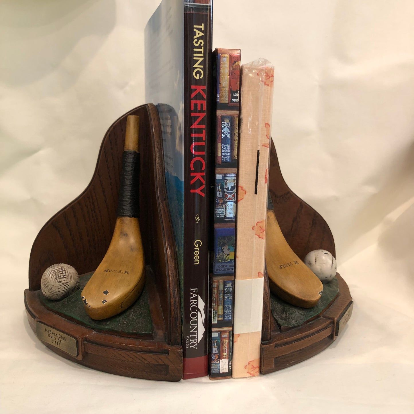 Bookends, Vintage Golfer with Clubs