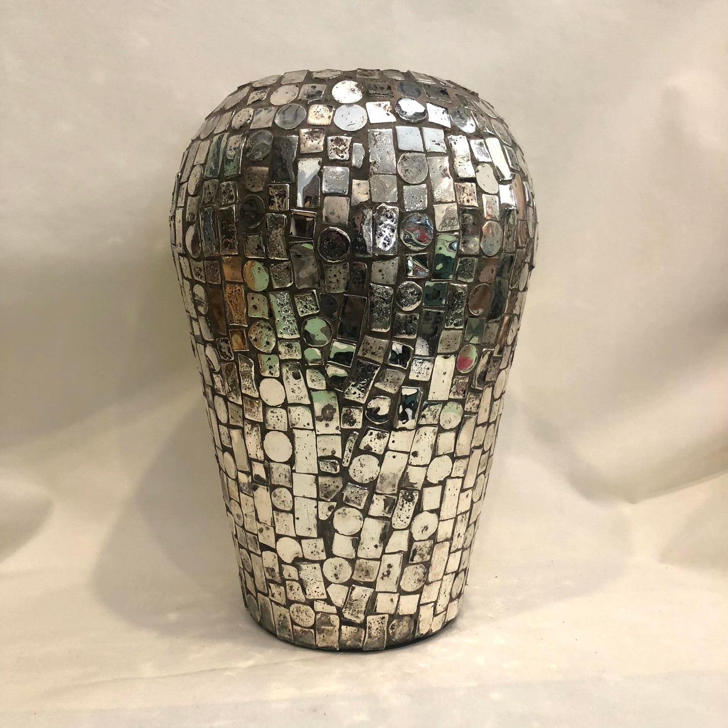 Vase, Mosaic with Silvery Discs