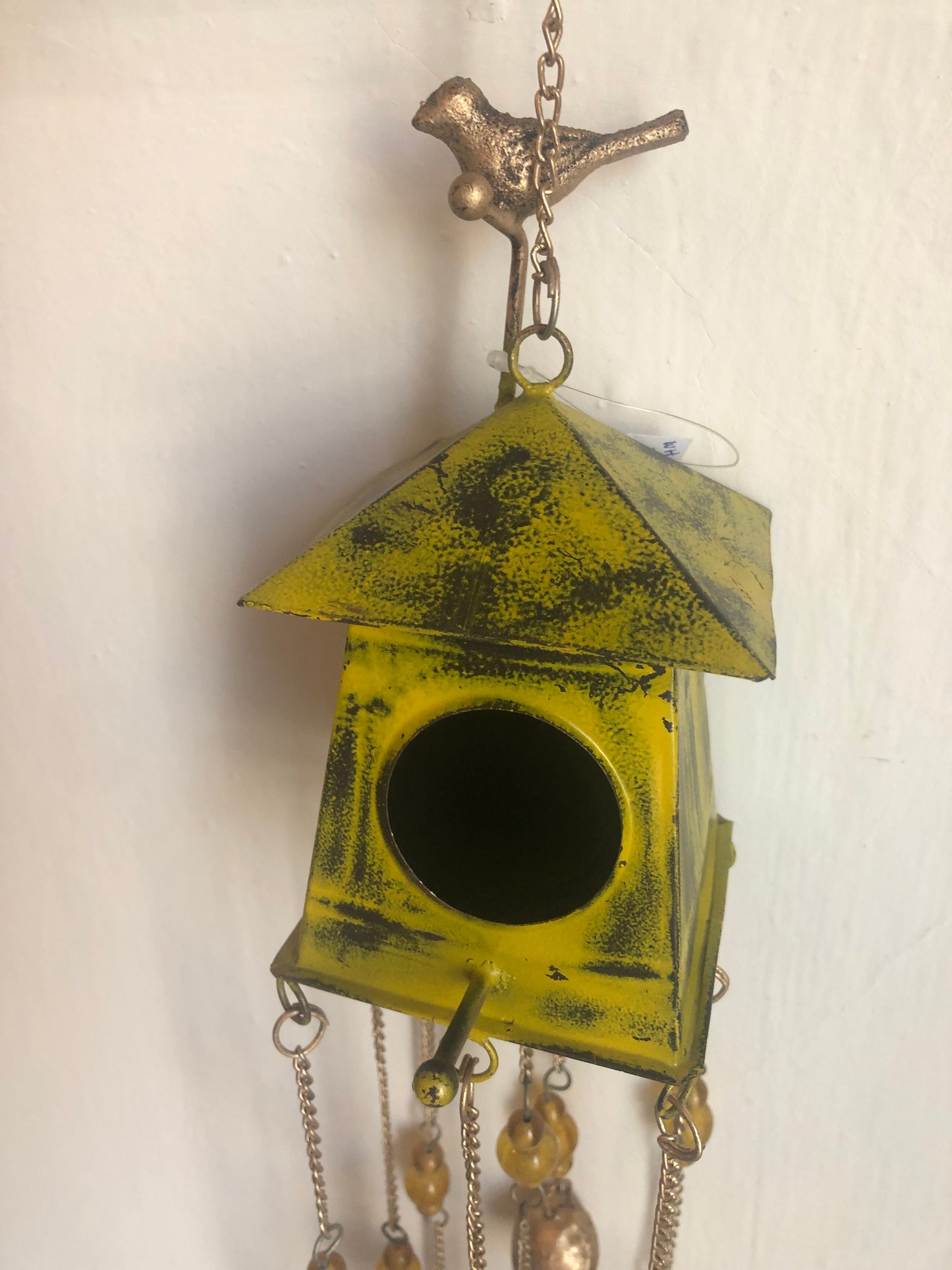 Wind Chime, Fiesta Birdhouse with Ornaments and Mini Cowbells