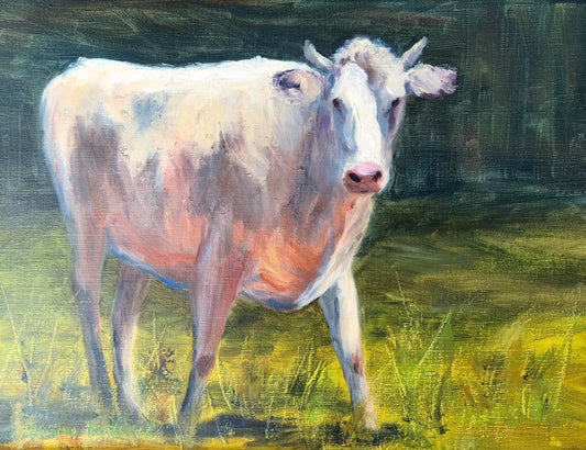 Painting, "Cow" Oil