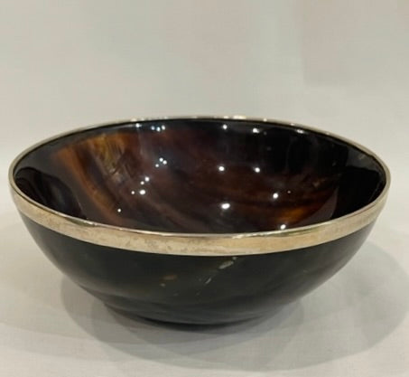 Bowl, Horn with Nickel Edge