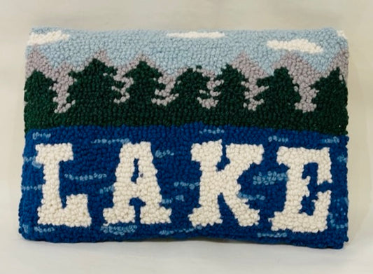 Lake Hooked Pillow