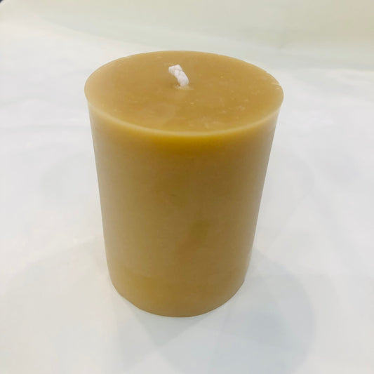 Beeswax Candle, Pillar, 3" x 4"