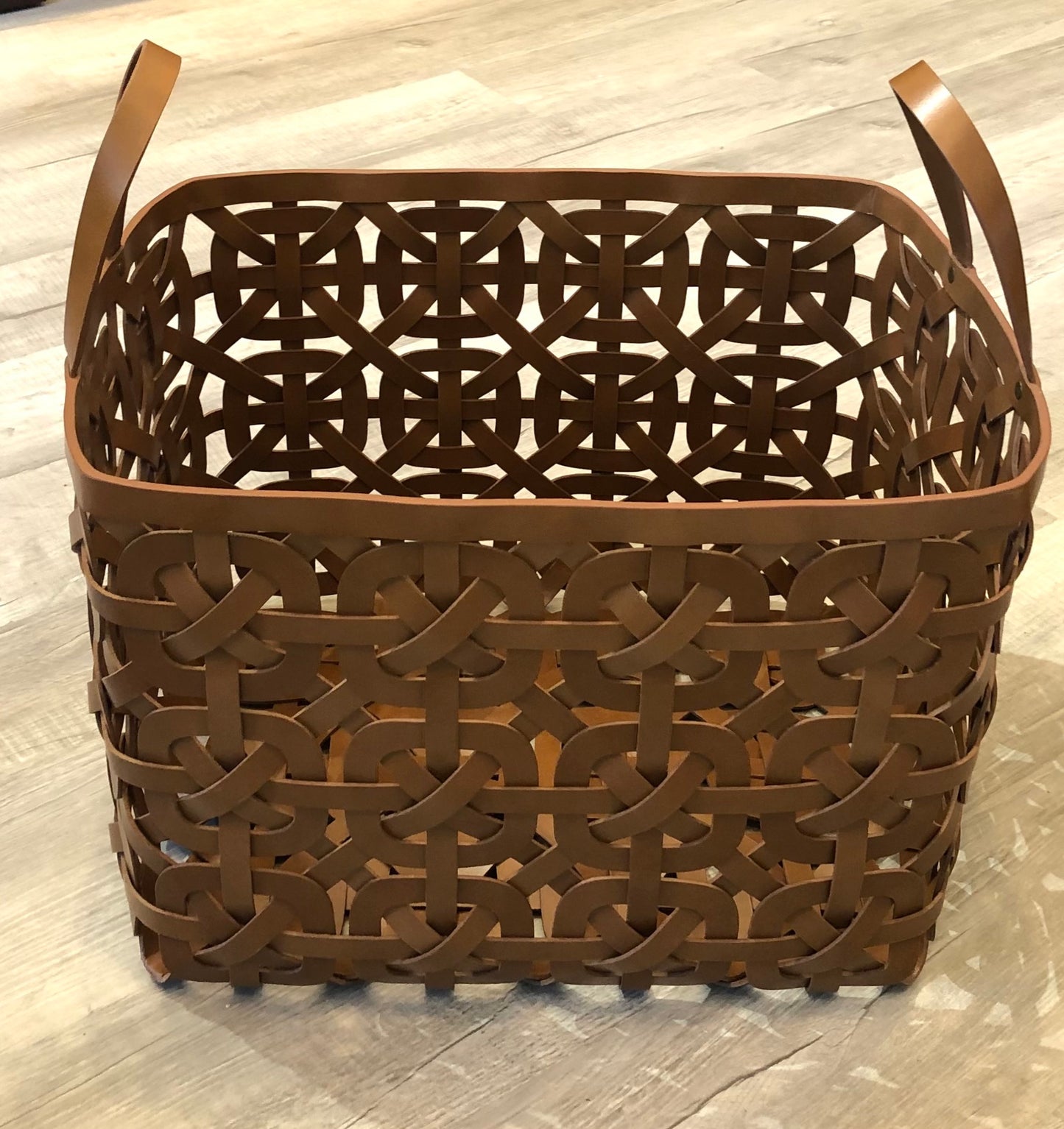 Basket, Recycled Leather/large