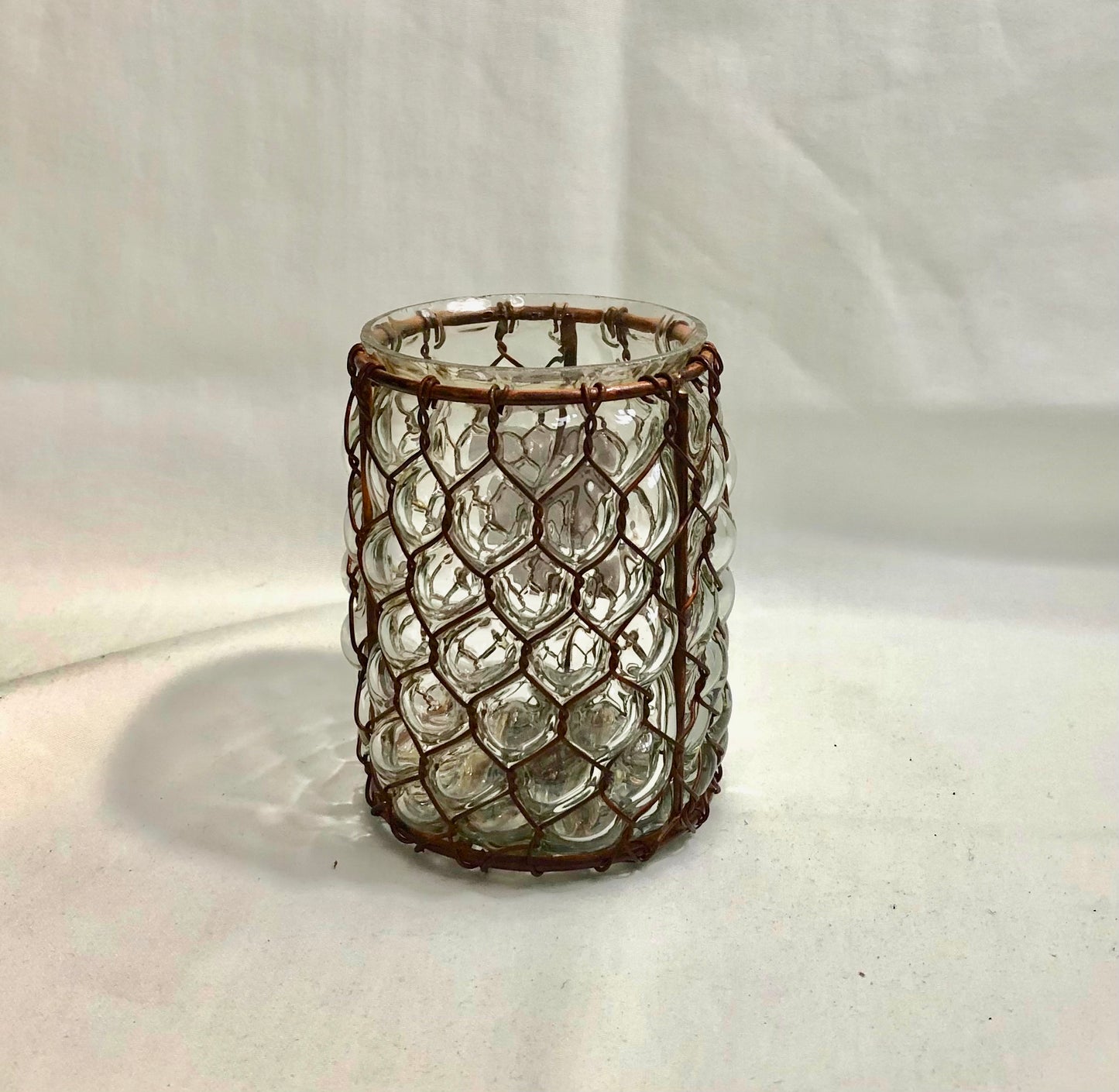 Vase/Votive, Wire and Glass