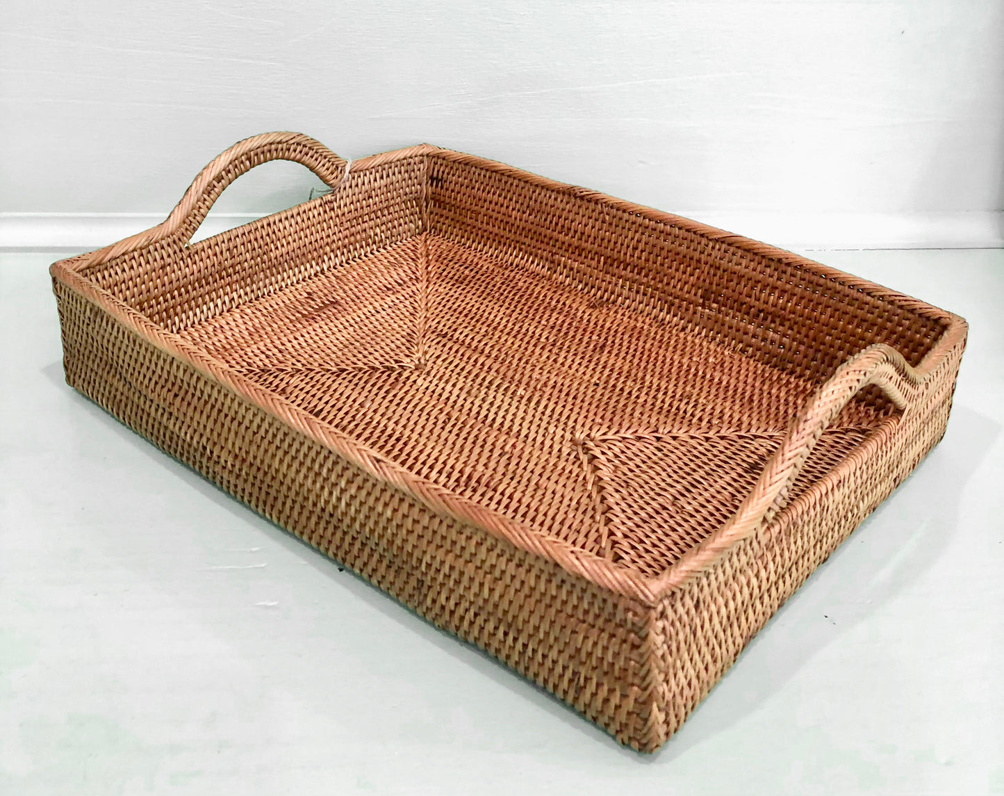 Finely Woven Rattan Rectangular Tray