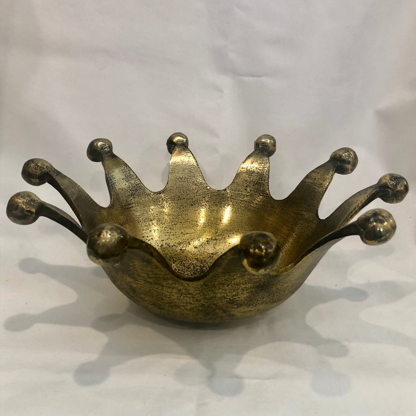 Bowl, Crown form in bronzed finish